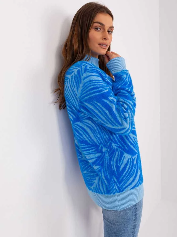 Wool Fashion Italia Megztinis-AT-SW-2357.96-mėlynas
