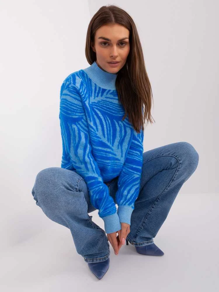Wool Fashion Italia Megztinis-AT-SW-2357.96-mėlynas