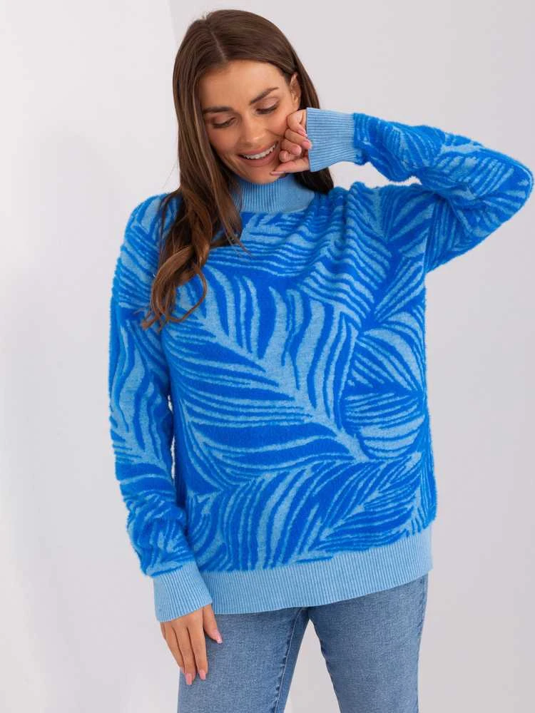 Wool Fashion Italia Megztinis-AT-SW-2357.96-mėlynas