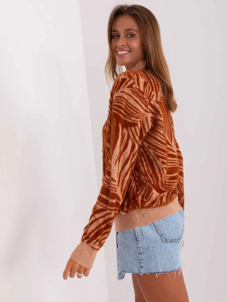 Wool Fashion Italia Megztinis-AT-SW-2357.96-šviesiai rudas
