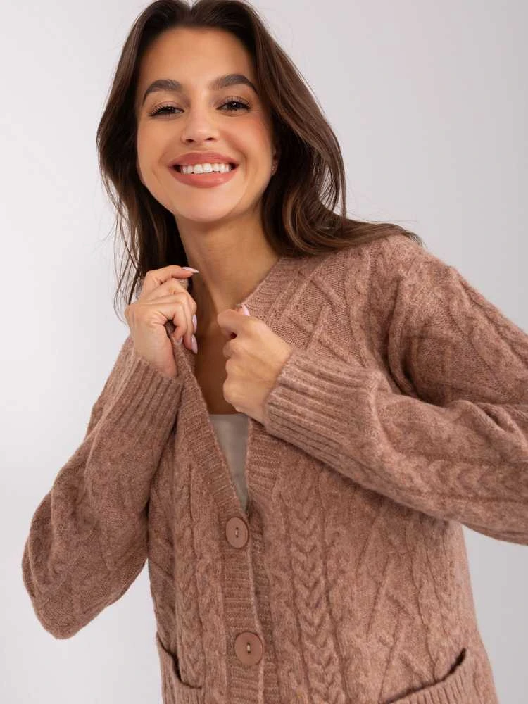 Wool Fashion Italia Megztinis-AT-SW-2358.31-šviesiai rudas