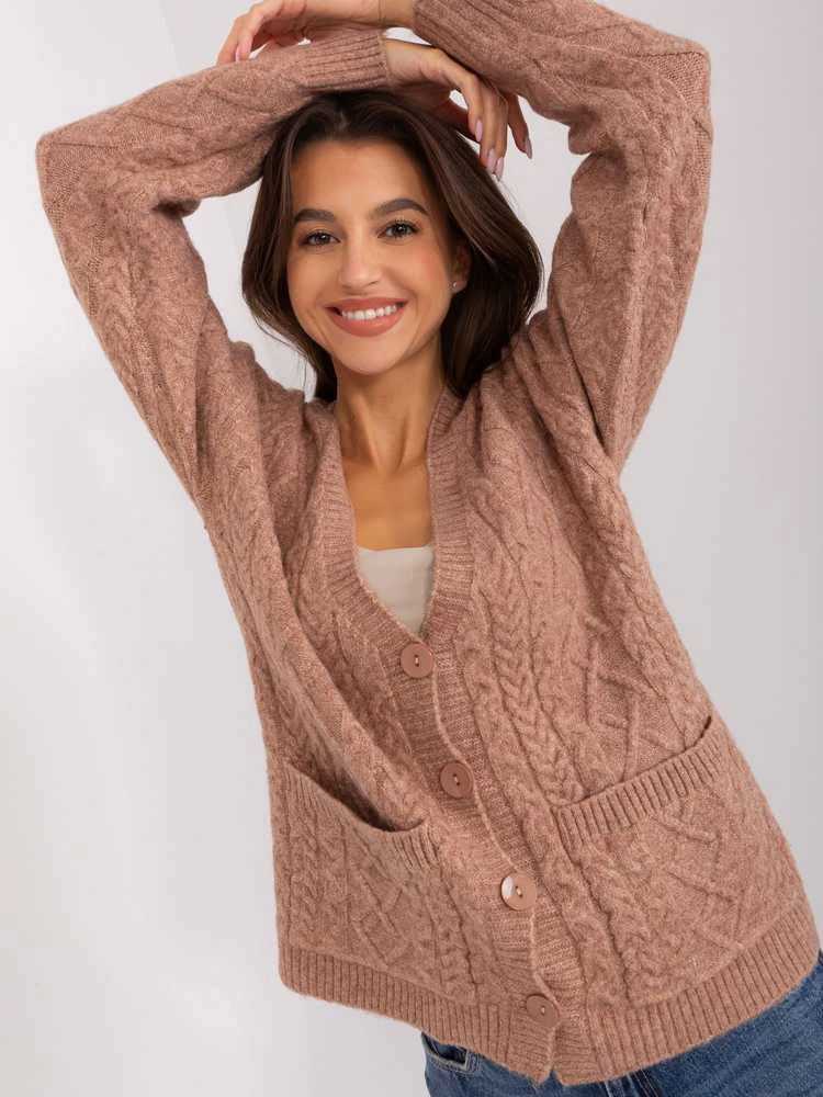 Wool Fashion Italia Megztinis-AT-SW-2358.31-šviesiai rudas
