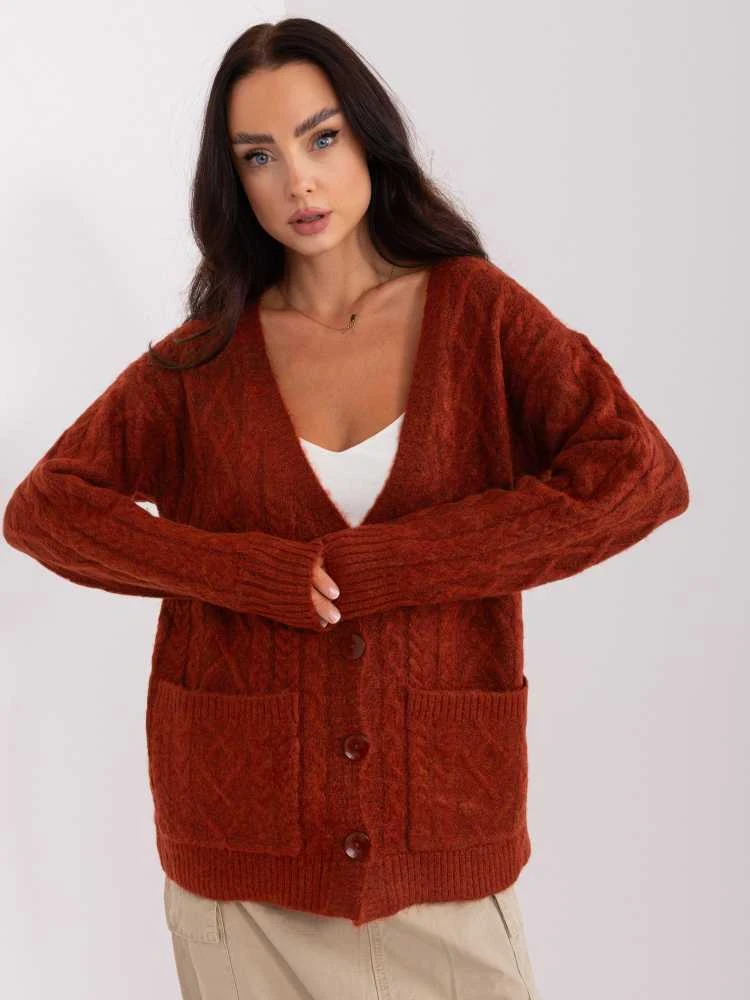Wool Fashion Italia Megztinis-AT-SW-2358.31-tamsiai oranžinis