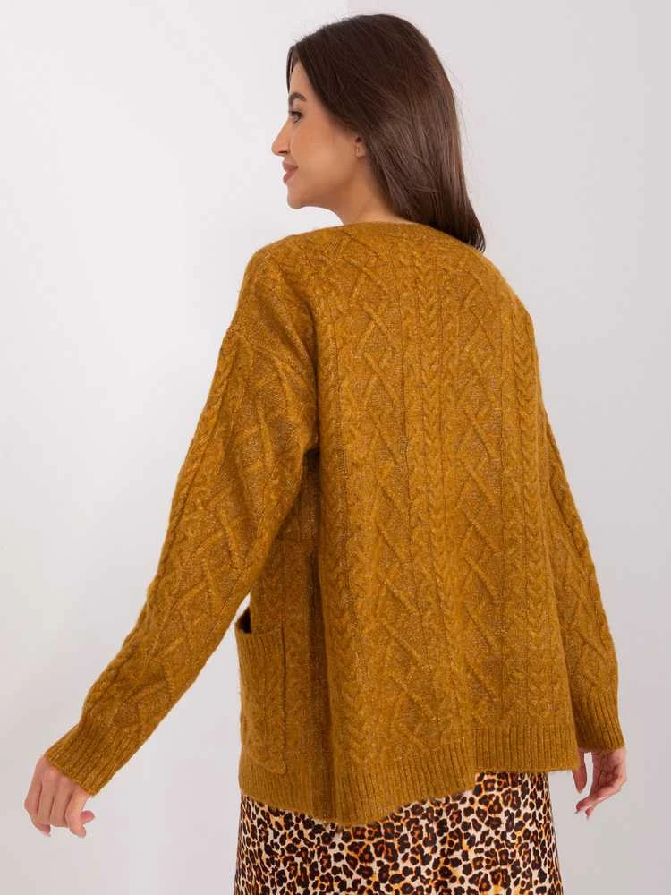 Wool Fashion Italia Megztinis-AT-SW-2358.31-tamsiai geltonas