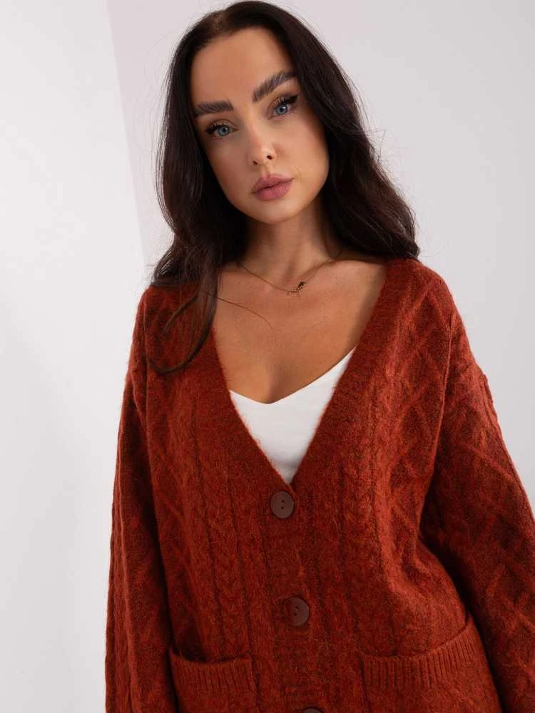 Wool Fashion Italia Megztinis-AT-SW-2358.31-tamsiai oranžinis