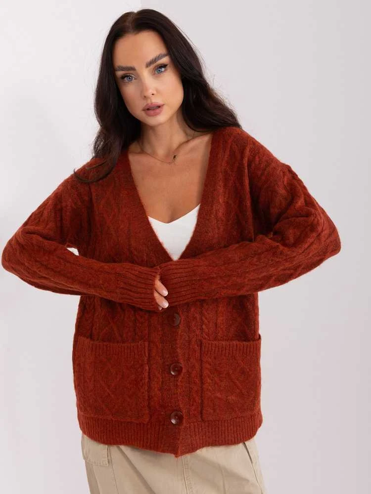Wool Fashion Italia Megztinis-AT-SW-2358.31-tamsiai oranžinis