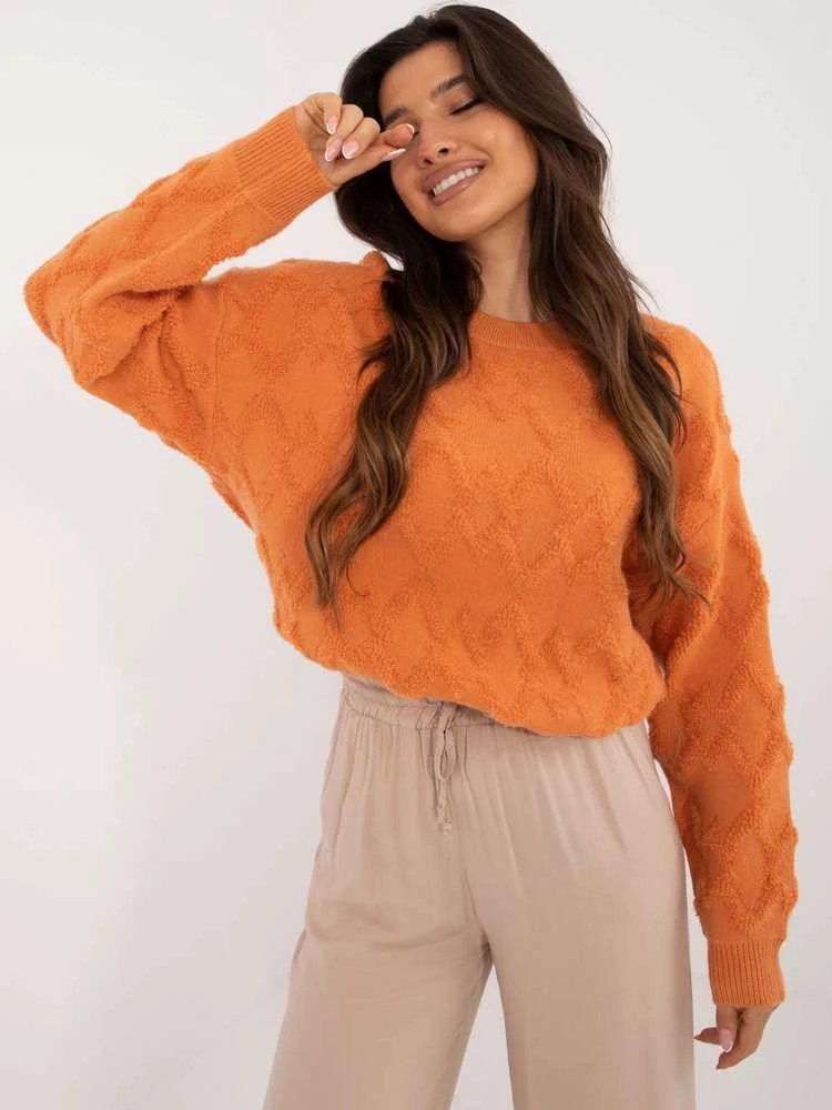 Wool Fashion Italia Megztinis-AT-SW-2361.61-oranžinė