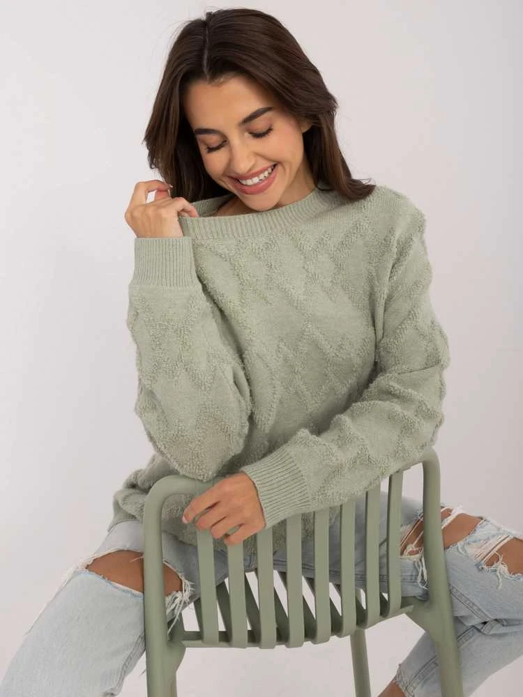 Wool Fashion Italia Megztinis-AT-SW-2361.61-pistacija