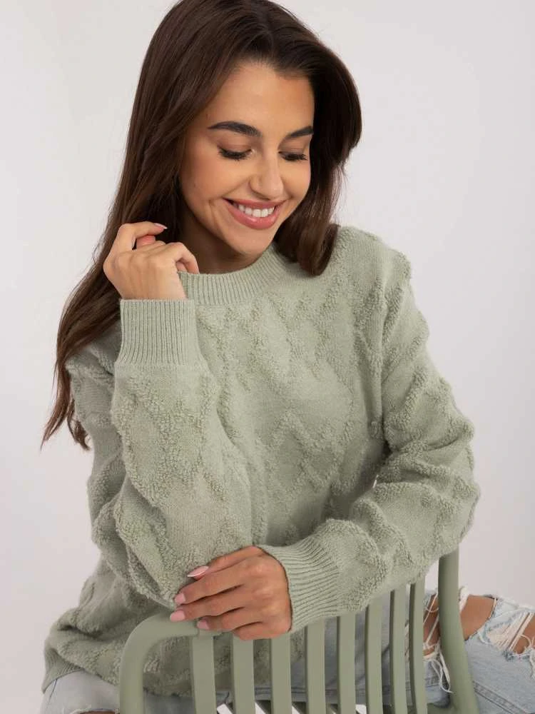 Wool Fashion Italia Megztinis-AT-SW-2361.61-pistacija