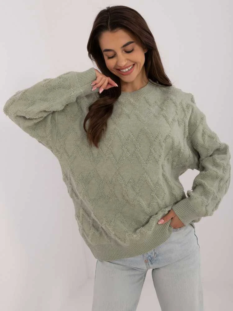 Wool Fashion Italia Megztinis-AT-SW-2361.61-pistacija