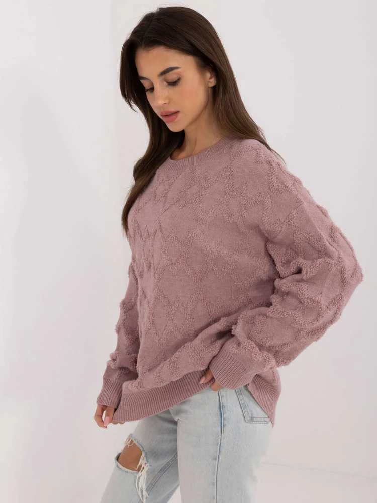 Wool Fashion Italia Megztinis-AT-SW-2361.61-šviesiai violetinis