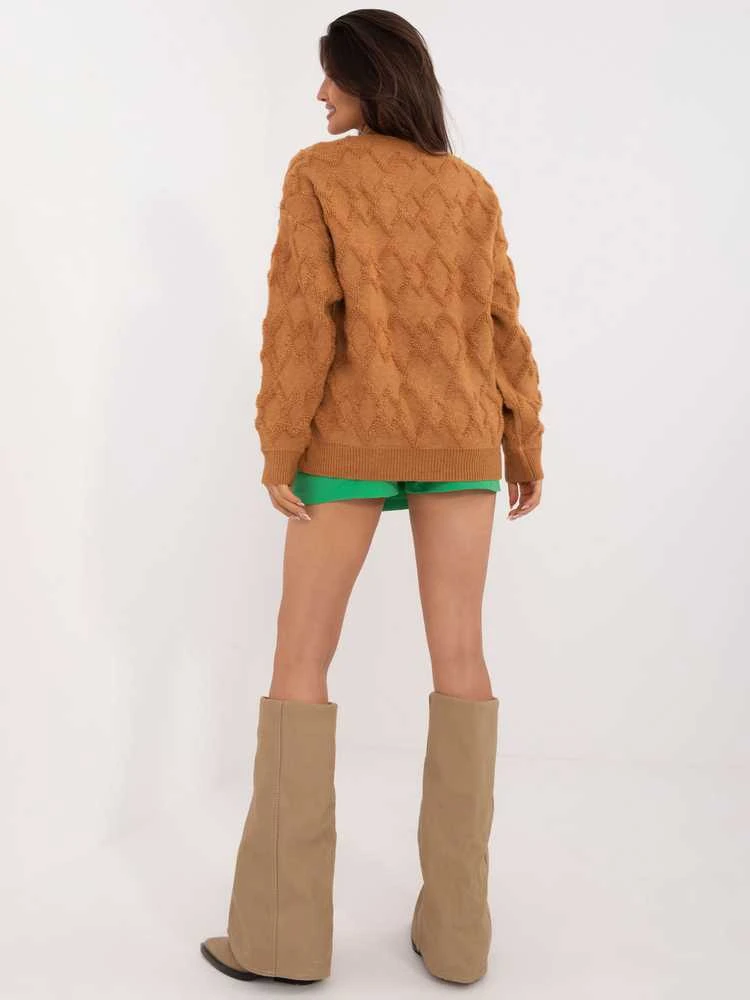 Wool Fashion Italia Megztinis-AT-SW-2361.61-šviesiai rudas