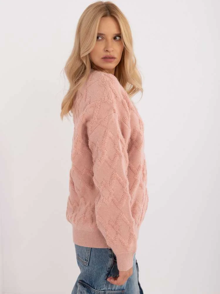 Wool Fashion Italia Megztinis-AT-SW-2361.61-šviesiai rožinis