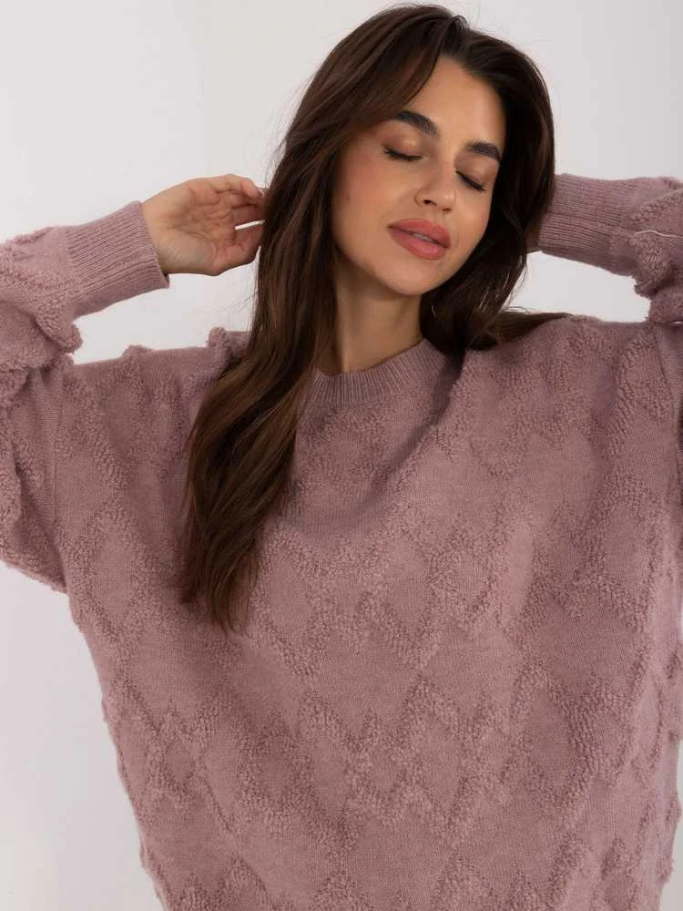Wool Fashion Italia Megztinis-AT-SW-2361.61-šviesiai violetinis