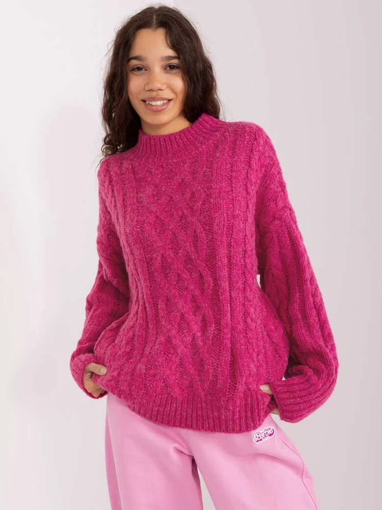 Wool Fashion Italia Megztinis-AT-SW-2363-2.04P-fuksija