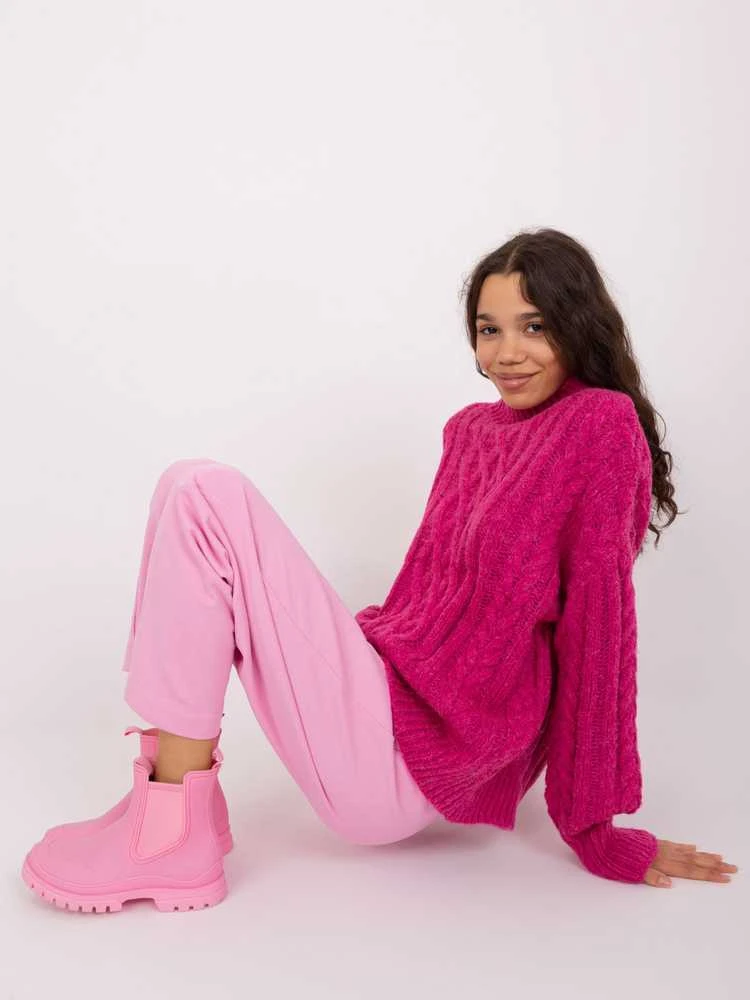 Wool Fashion Italia Megztinis-AT-SW-2363-2.04P-fuksija