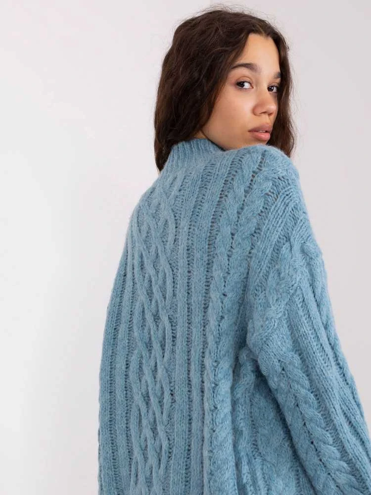 Wool Fashion Italia Megztinis-AT-SW-2363-2,30-mėlynas