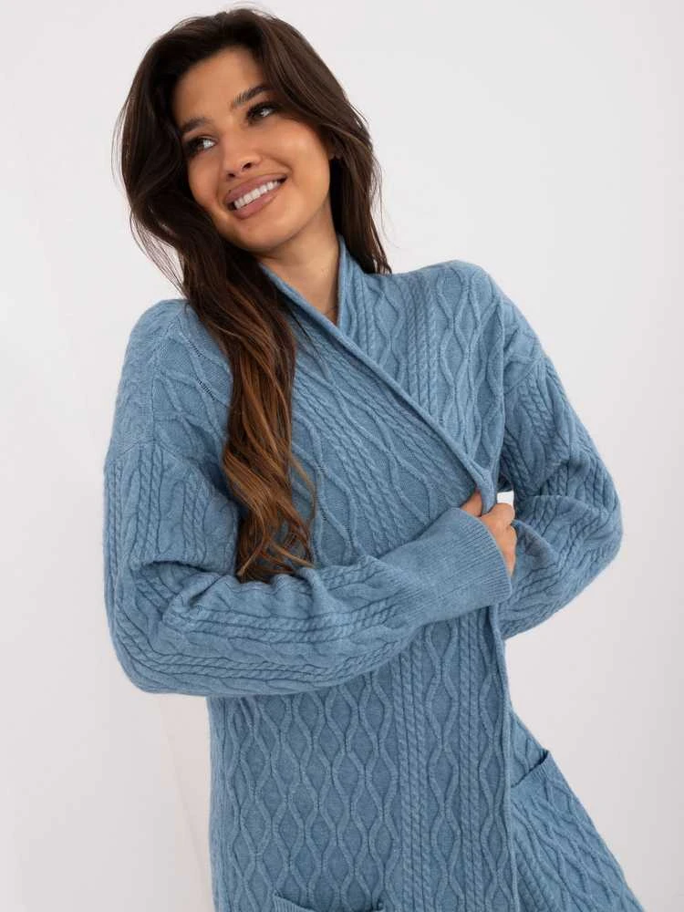 Wool Fashion Italia Megztinis-AT-SW-2366.61-mėlynas