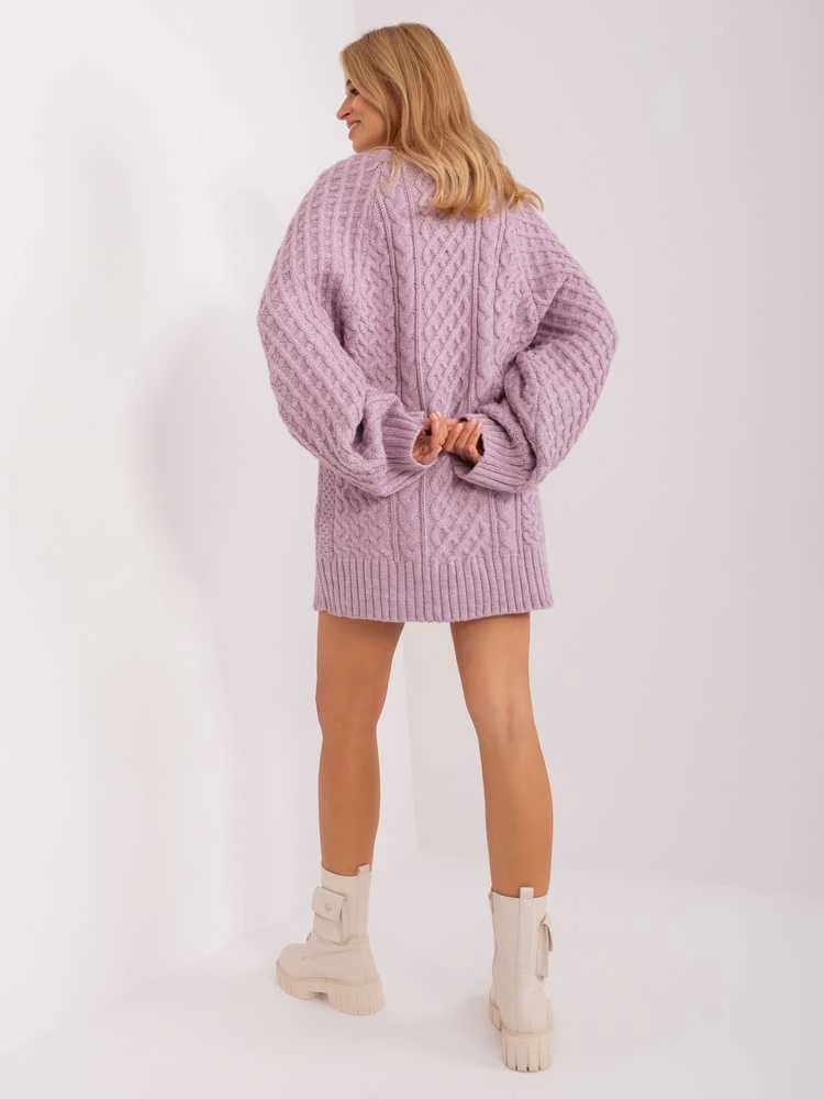 Wool Fashion Italia Megztinis - AT-SW-2367-2.64P - šviesiai violetinis