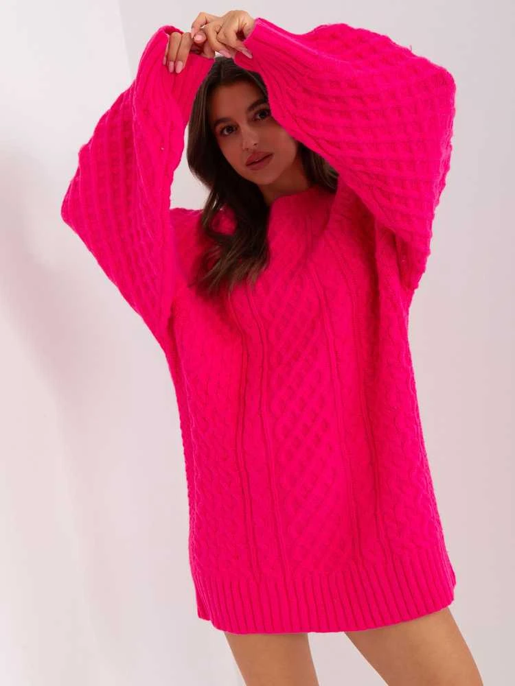 Wool Fashion Italia Megztinis-AT-SW-2367-2.64P-fuksija