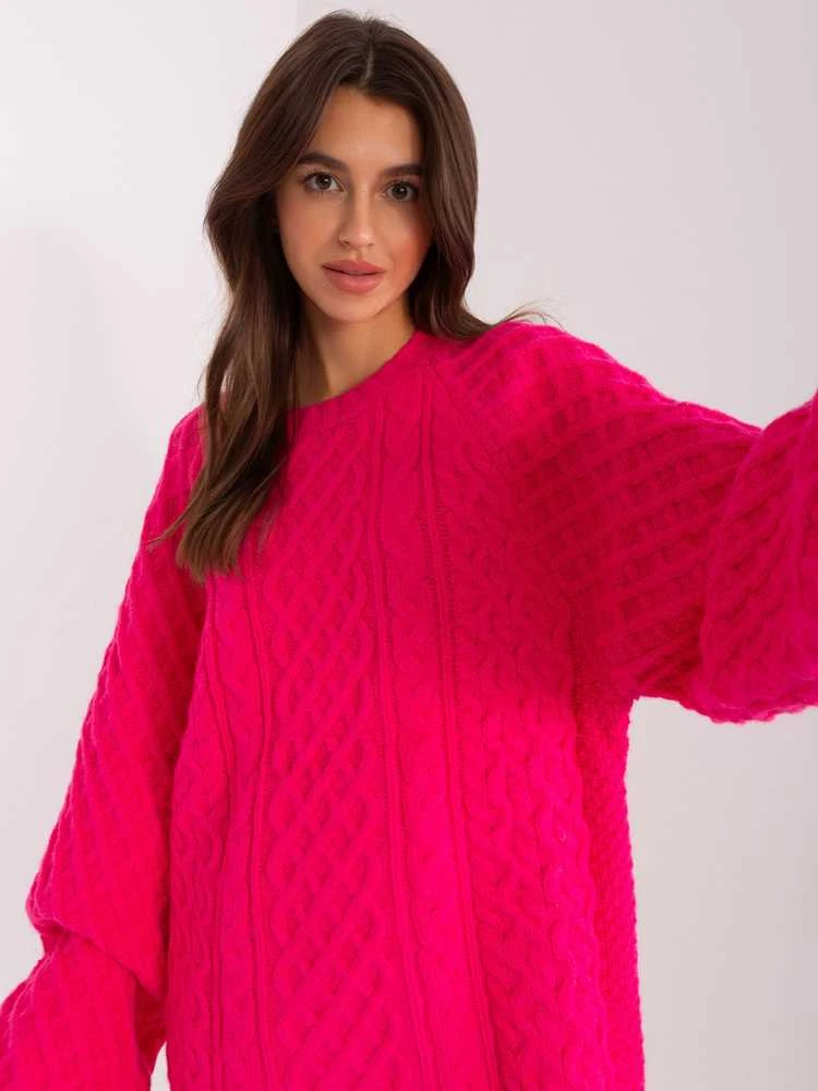 Wool Fashion Italia Megztinis-AT-SW-2367-2.64P-fuksija