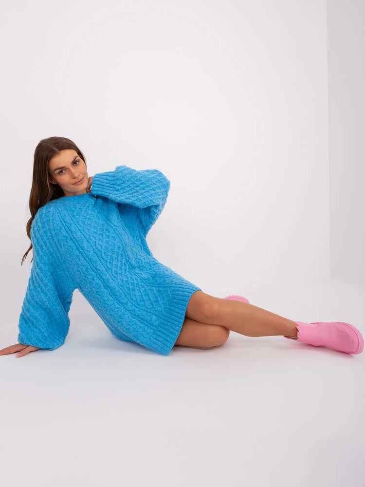Wool Fashion Italia Megztinis-AT-SW-2367-2.64P-mėlynas