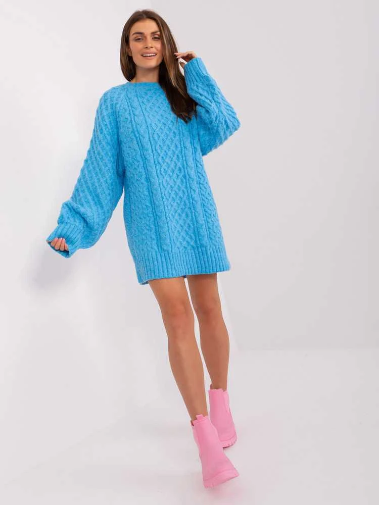 Wool Fashion Italia Megztinis-AT-SW-2367-2.64P-mėlynas