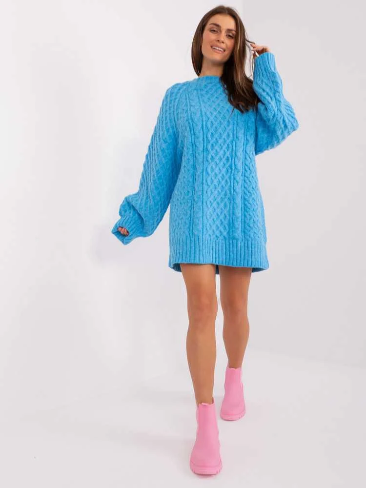 Wool Fashion Italia Megztinis-AT-SW-2367-2.64P-mėlynas