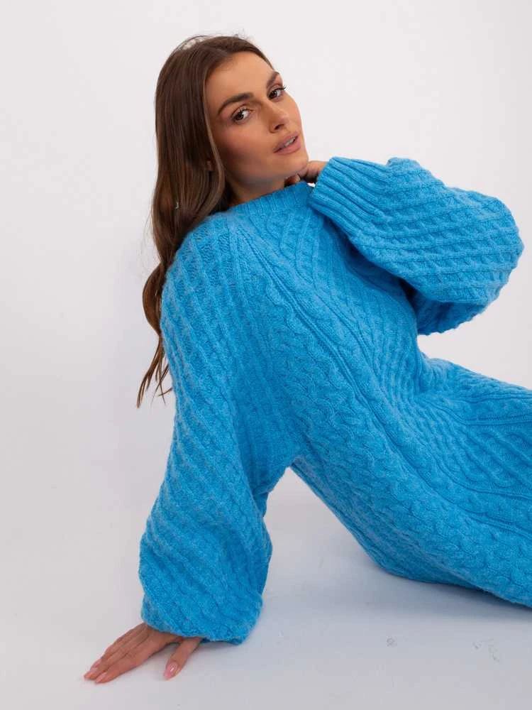 Wool Fashion Italia Megztinis-AT-SW-2367-2.64P-mėlynas