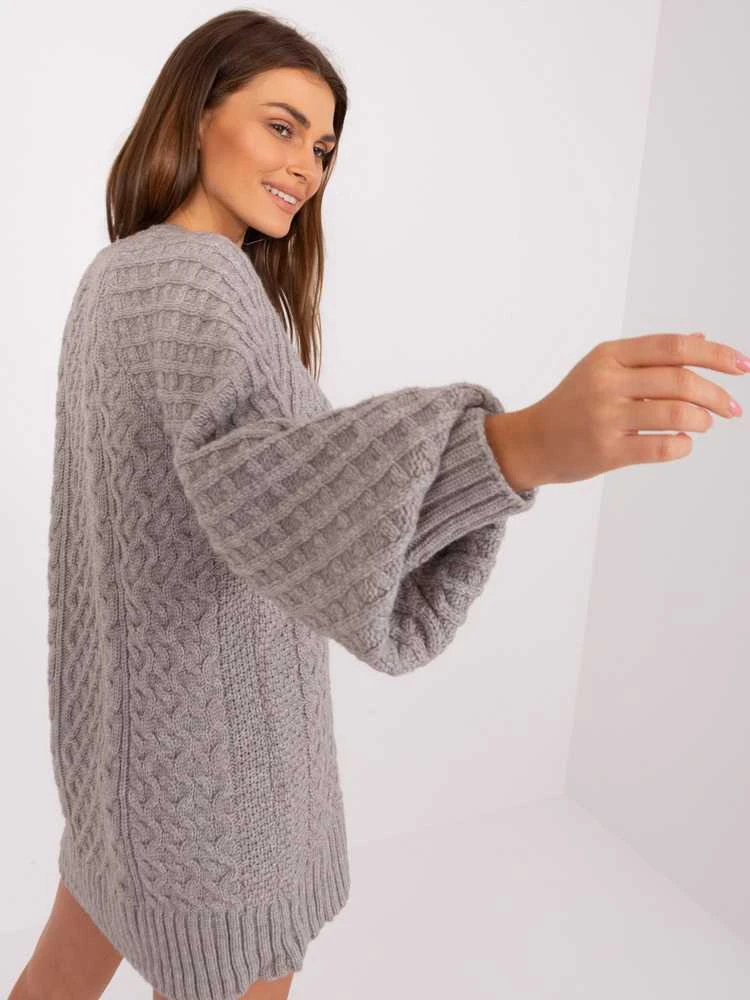 Wool Fashion Italia Megztinis-AT-SW-2367-2.64P-pilkas