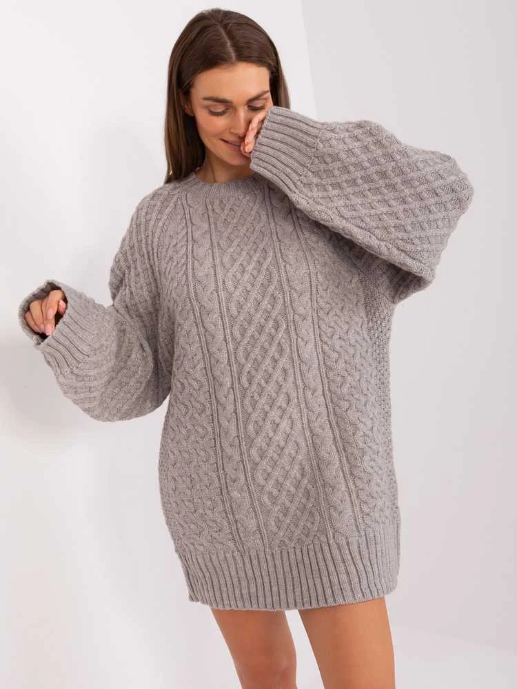 Wool Fashion Italia Megztinis-AT-SW-2367-2.64P-pilkas