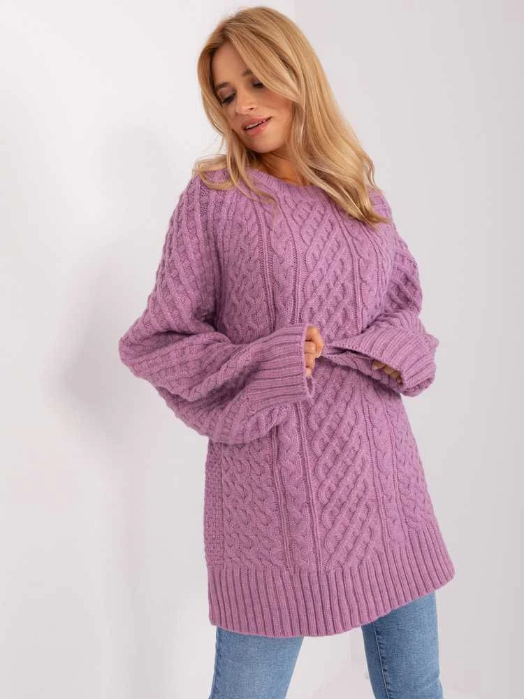 Wool Fashion Italia Megztinis-AT-SW-2367-2.64P-violetinė
