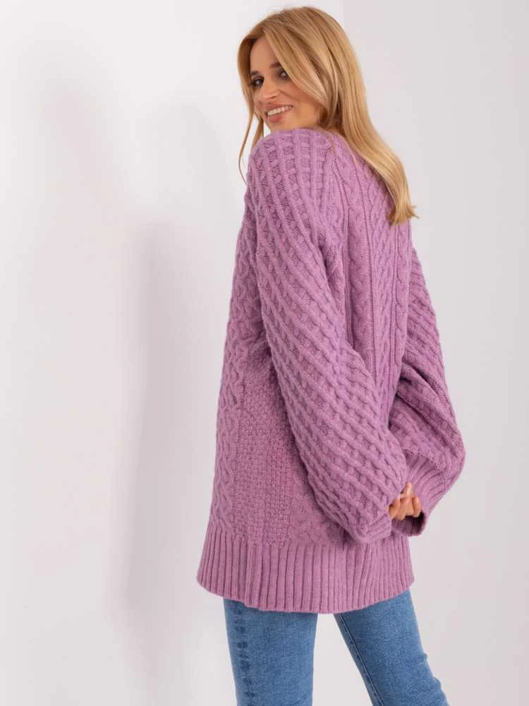 Wool Fashion Italia Megztinis-AT-SW-2367-2.64P-violetinė