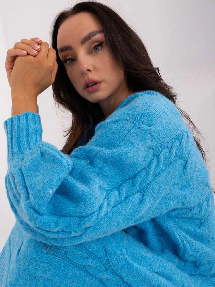 Wool Fashion Italia Megztinis-AT-SW-2367.76P-mėlynas