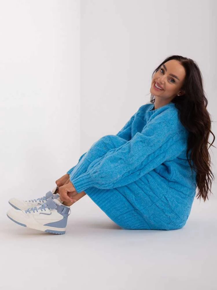 Wool Fashion Italia Megztinis-AT-SW-2367.76P-mėlynas