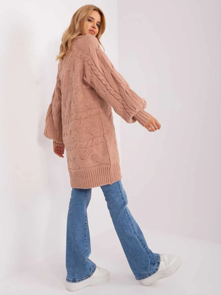 Wool Fashion Italia Megztinis-AT-SW-2367.76P-tamsiai rožinis
