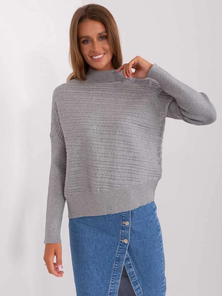 Wool Fashion Italia Megztinis-AT-SW-2368.36X-pilkas