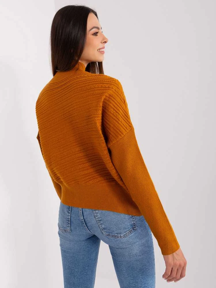 Wool Fashion Italia Megztinis-AT-SW-2368.36X-šviesiai rudas