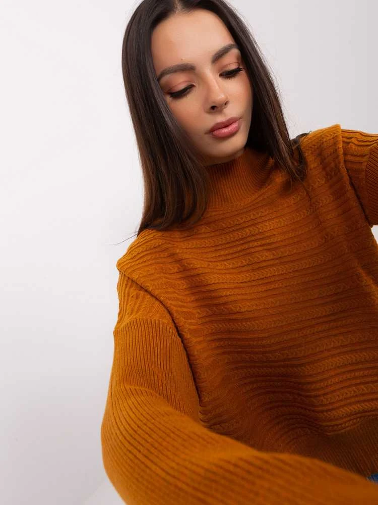 Wool Fashion Italia Megztinis-AT-SW-2368.36X-šviesiai rudas
