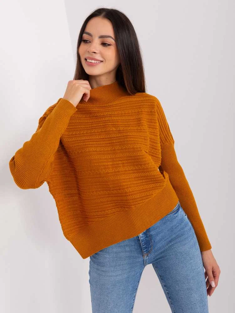 Wool Fashion Italia Megztinis-AT-SW-2368.36X-šviesiai rudas