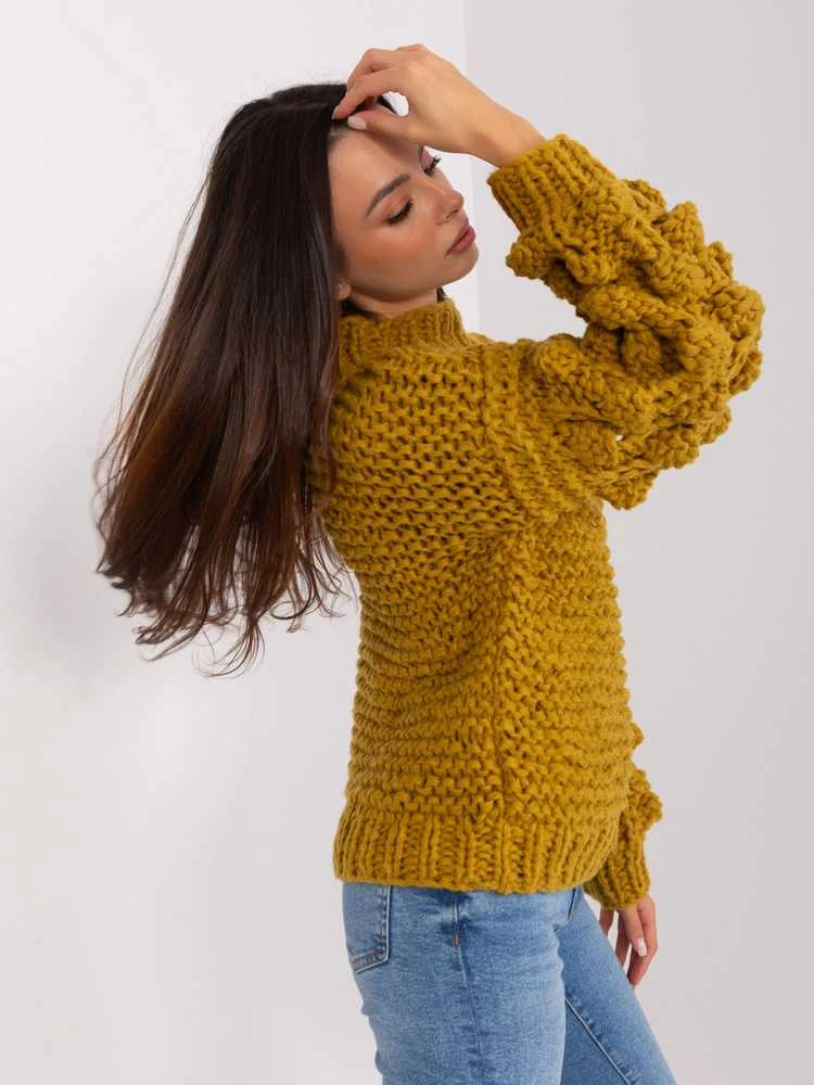 Wool Fashion Italia Megztinis-AT-SW-2382.97P-alyvuogių