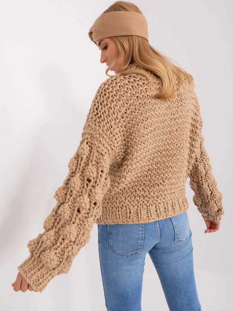 Wool Fashion Italia Megztinis-AT-SW-2382.97P-smėlio spalvos