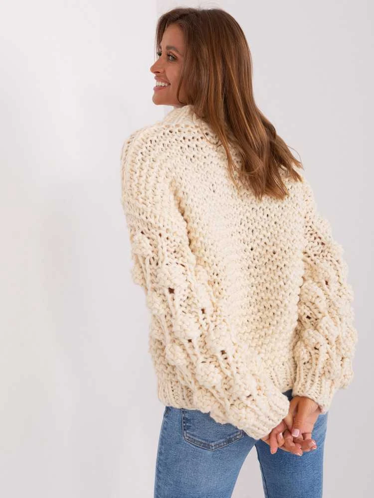 Wool Fashion Italia Megztinis-AT-SW-2382.97P-šviesiai smėlio spalvos