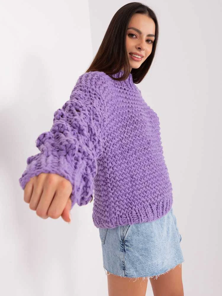 Wool Fashion Italia Megztinis-AT-SW-2382.97P-violetinė