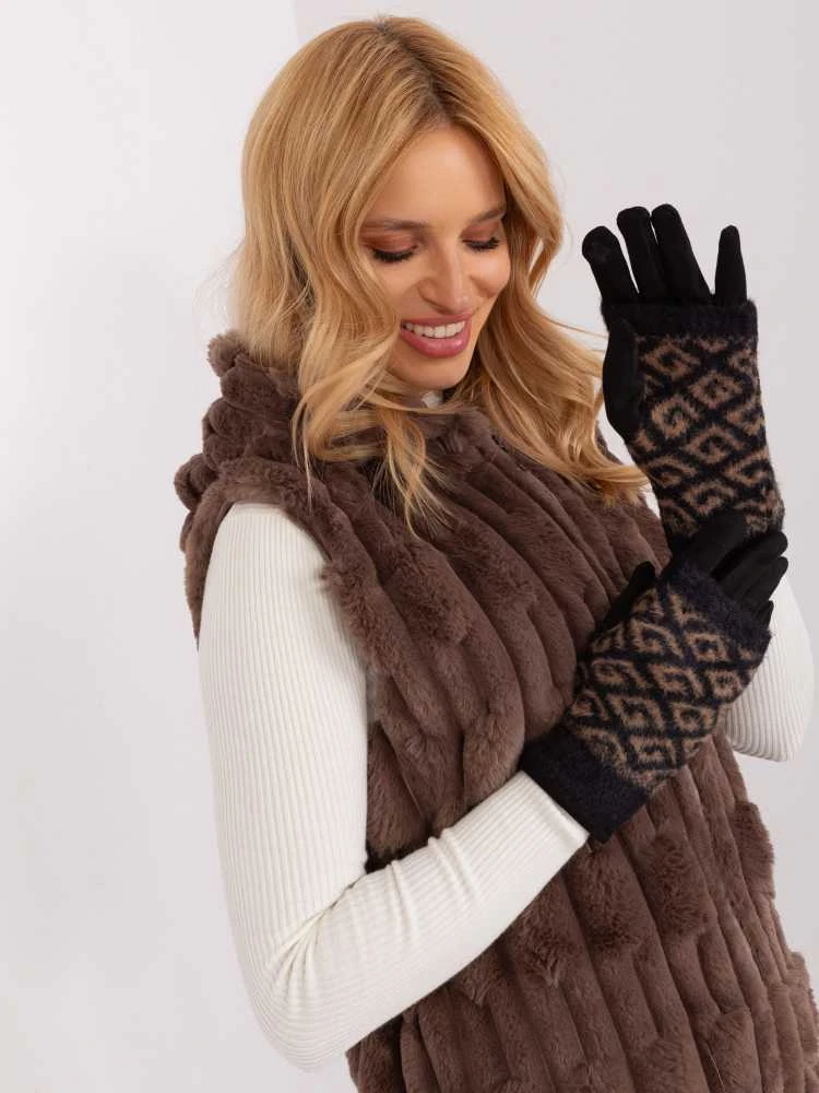 Wool Fashion Italia Pirštinės-AT-RK-2310.61-juodos
