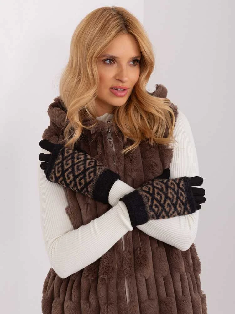 Wool Fashion Italia Pirštinės-AT-RK-2310.61-juodos