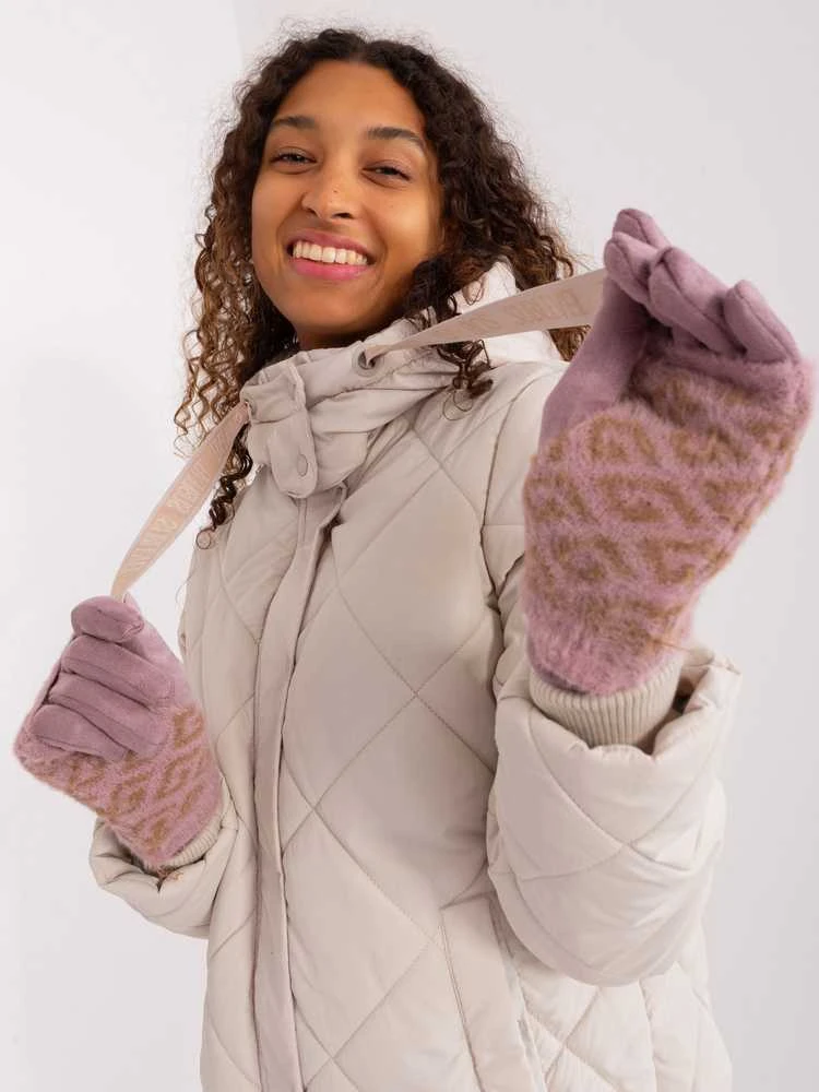Wool Fashion Italia Pirštinės-AT-RK-2310.61-tamsiai rožinė