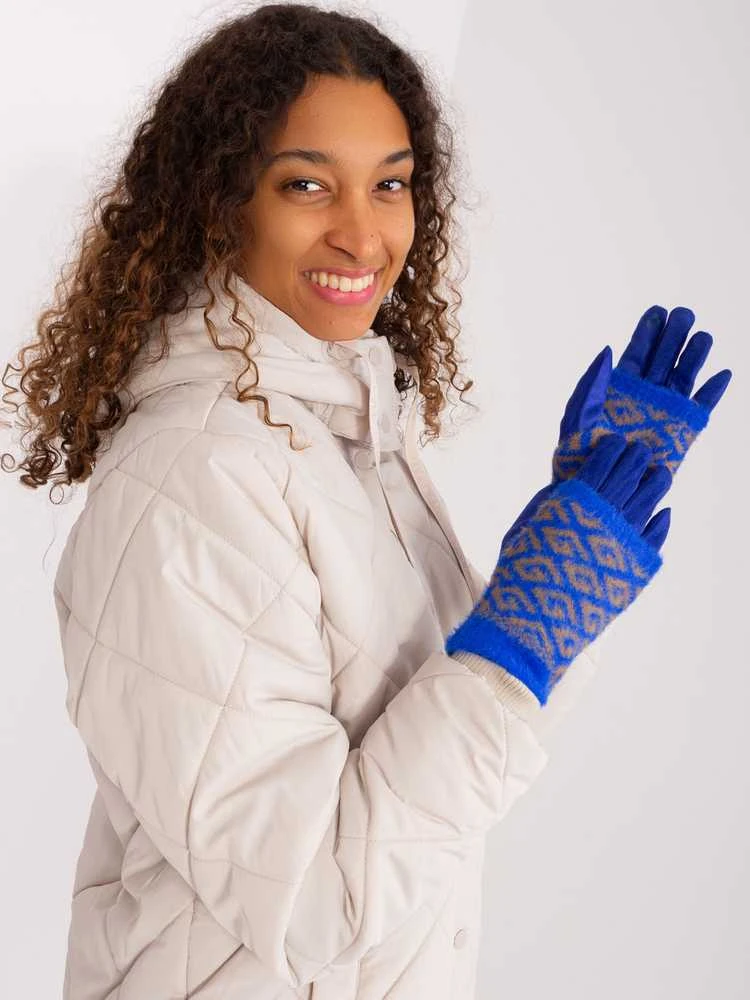 Wool Fashion Italia Pirštinės-AT-RK-2310.88-kobaltas