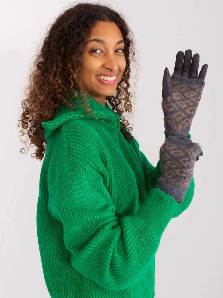 Wool Fashion Italia Pirštinės-AT-RK-2310.91-tamsiai pilkos
