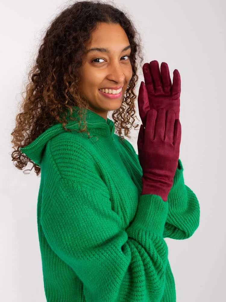 Wool Fashion Italia Pirštinės-AT-RK-2370.95-bordo